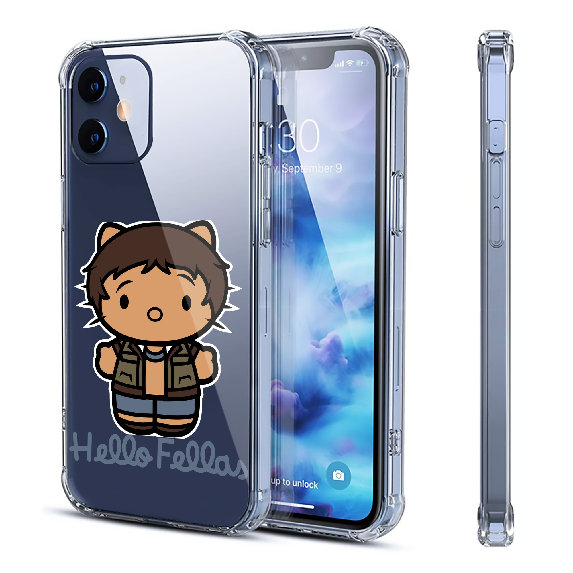 （画像用） Hello Kitty ハローキティ 【iPhone 12シリーズ対応】透明スマホケース（クリアソフトケース）